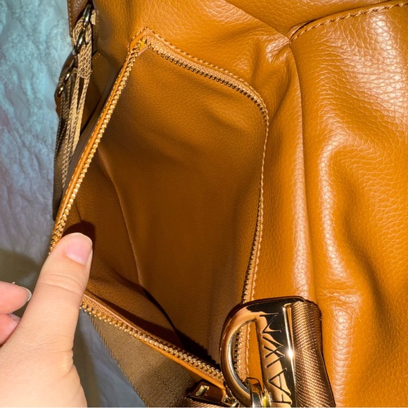 Fawn Design Brown Leather Backpack Diaper Bag - Picture 14 of 16